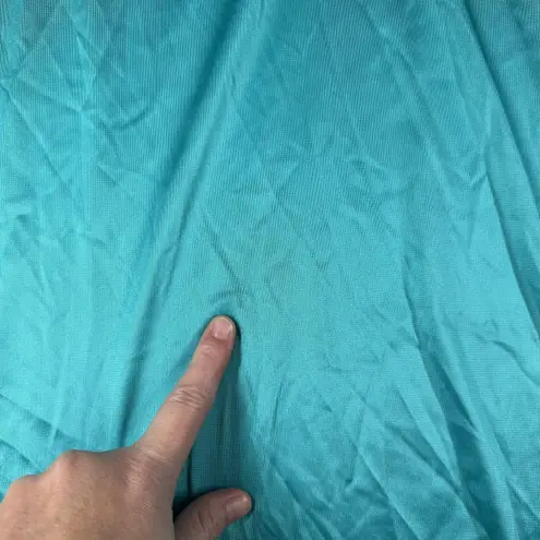 Vanity Fair Vintage Nightgown Womens Medium Teal Lace Chemise Made USA 90s