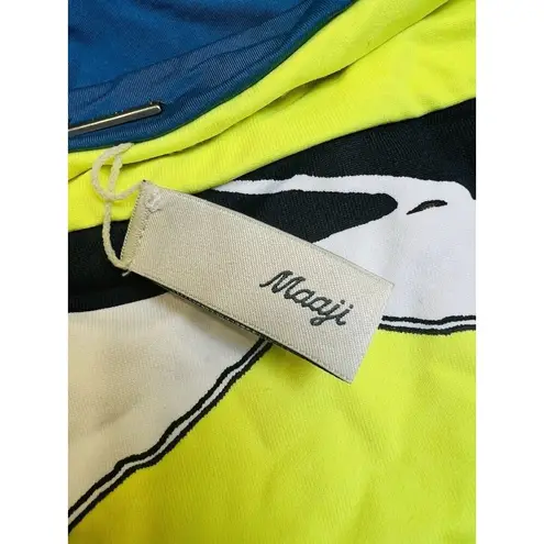 Maaji  Prussian Blue Georgia High Rise Bikini Bottoms Size Small Anthropologie