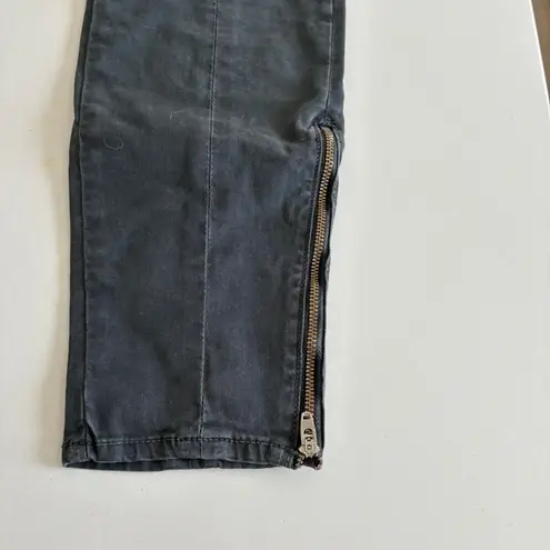 J Brand Houlihan Distressed Chrome Cargo Pants Size 26 Zippers