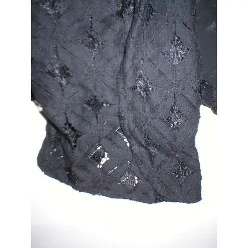 Pleione New Womens NWT Crochet Cardigan S Open Black Small Jacket Nice Soft USA