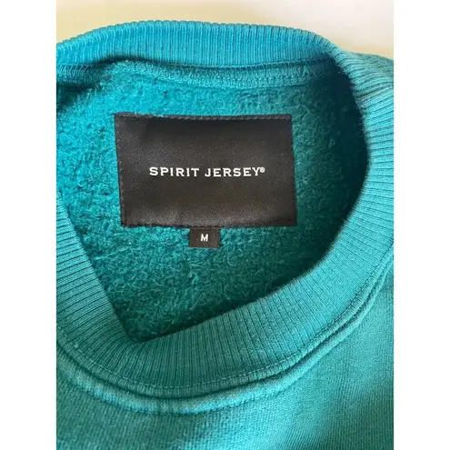 Spirit Jersey Oversized Sweatshirt Short Matching Set Unisex Cotton Sz M Green Size M