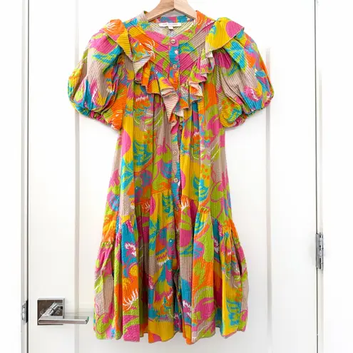 LOVE THE LABEL Tatiana Dress In Pina Print Size S Pink