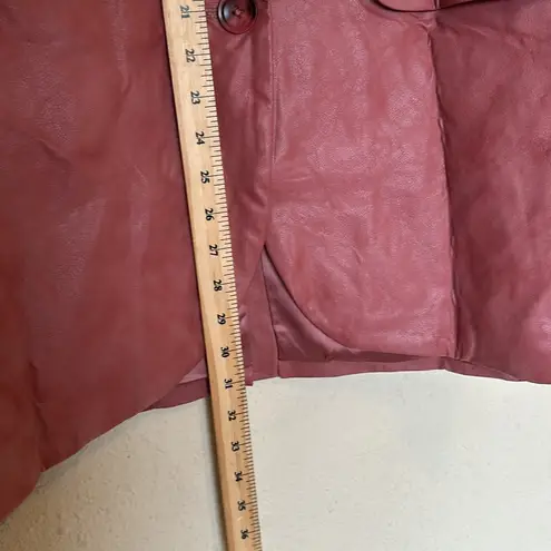 House Of CB  'Kiera' Warm Pink Vegan Leather Oversized Blazer NWOT size‎ M