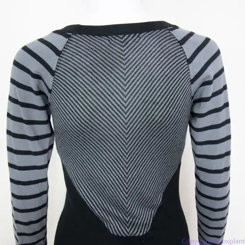 Tart black and grey stripe bodycon sweater dress, size XS