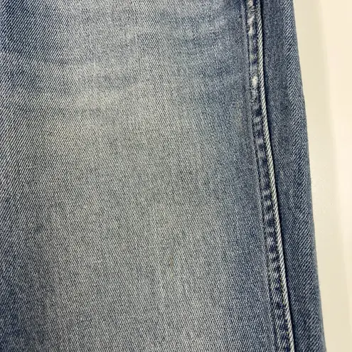 AMO Size 29 Blue Twist Heartbreaker Ankle Slim Straight Fray Hem Jeans