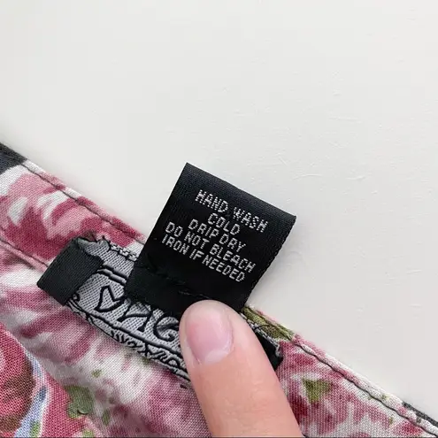 Angie  Floral Boho Romper Small Tassle Tie Flowers