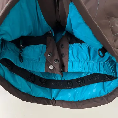 Mountain Hardwear Brown Turquoise Ski Snow Women's Jacket Coat Insulated Medium