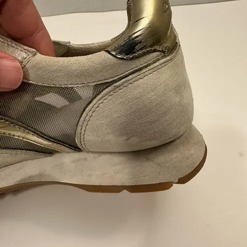 Voile Blanche JULIA LEATHER SUMMER FASHION SNEAKER in GOLD COLOR Size EU 40