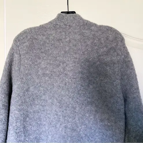 Jenni Kayne Sweater Boucle Duster Coat Merino Wool Cardigan Open Grey S GUC