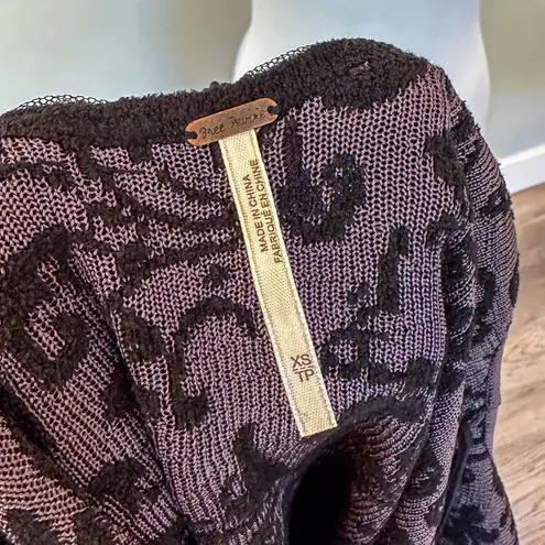 Free People  Starstruck Knit Jacquard Beaded Dress