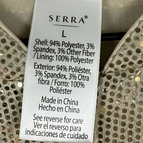 Serra Sequin Bomber Jacket Gold 90s Glam Aldi Tik Tok Viral Ladies Sz L Y2K NWT