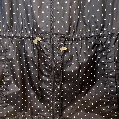 Polka Dot Utility Jacket in Navy Blue Size XL