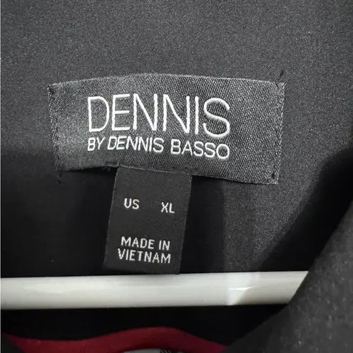 Dennis Basso Black Jacket XL Gold Buttons Plaid Lining Classic(C4)