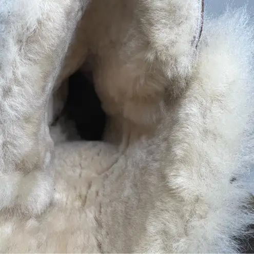 PIKA Teya Button Mid Boots shearling lined light chestnut size US 10 suede Brown