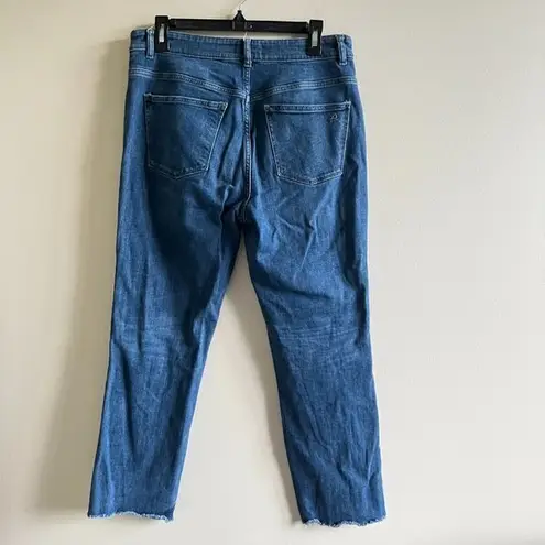 DL1961 Mara Ankle High Rise Instasculpt Straight Alva Womens 31 Distressed