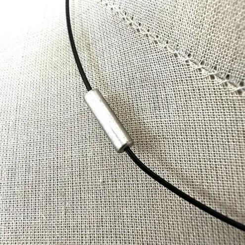 Dichroic Glass Triangle Pendant Necklace on Black Wire Cord