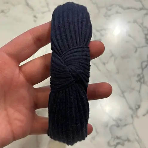 Lot of 3 Blue Headbands Knotted & Thick Velvet Spongey