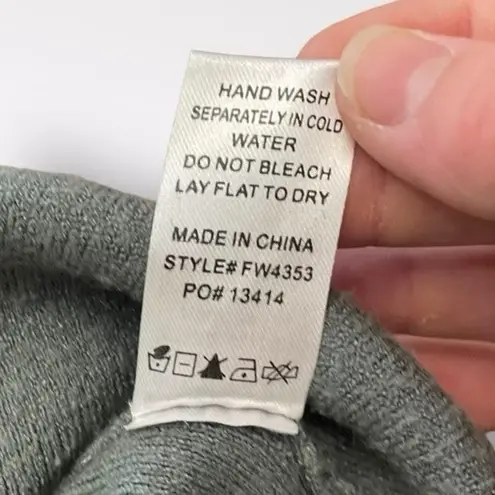 Fate Mock Neck Sweater Womens Small Ash Green Fall Comfy Casual Green