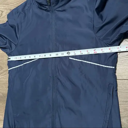 Kate Lord Full Zip Windbreaker Golf Jacket Refective Navy Blue Size Small