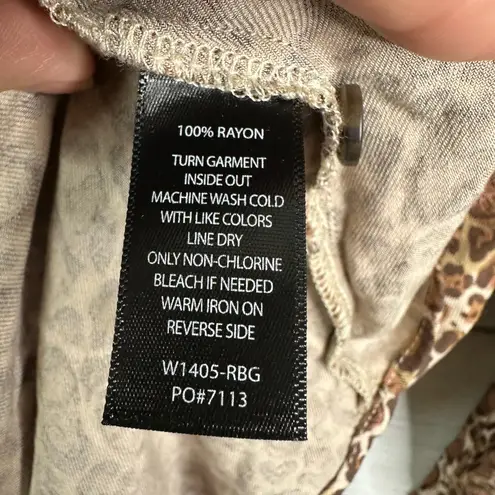 Betabrand Womens size XL Ruth Bader Ginsburg RBG Leopard Brown Button Up