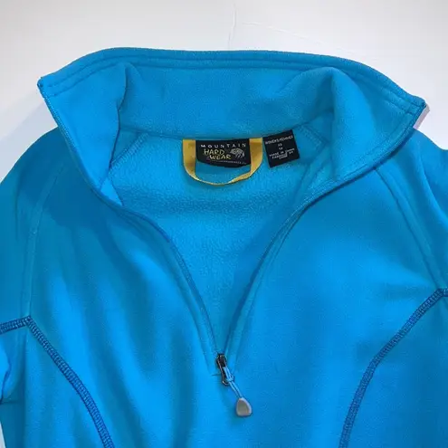 Mountain Hardwear  XS pullover fleece fitted blue half zip up long sleeve