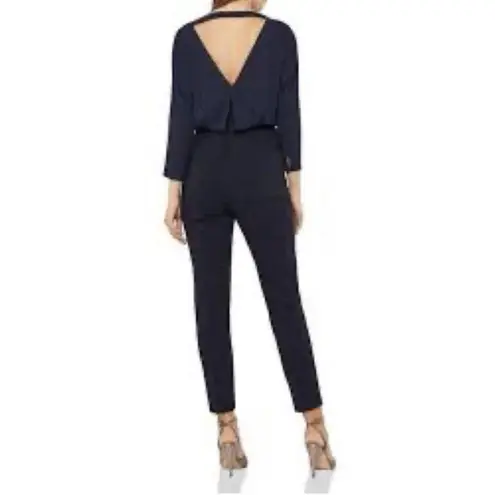Reiss Ania Jumpsuit size 8 navy long sleeve Blousen Double Layer Top