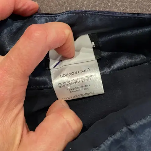 Giorgio Armani Navy Blue Velvet Skirt Size 42 (European) (6 US)