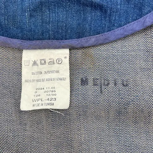 Levi Strauss & CO. Levi's Red Collection Bomber Denim Jacket Cropped Scratched Print Vintage