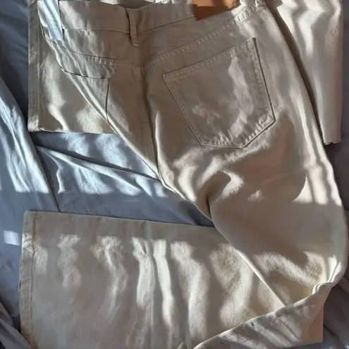 ZARA  Cream Low Wait Full Length Jeans - Image 4