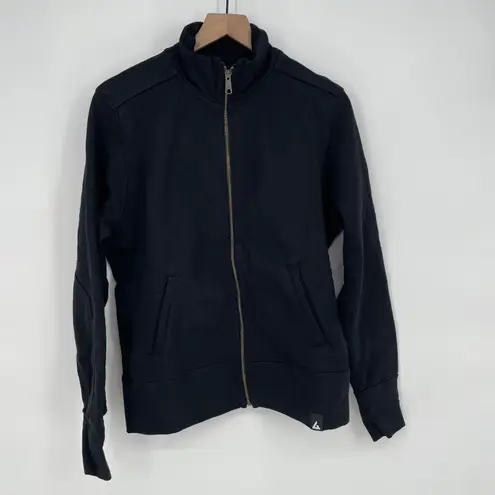 American Giant Black Full Zip Mock Neck Sweatshirt Jacket Mens XL Made USA