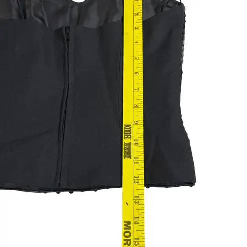 Principles Sequin Corset Top Bustier Party Strapless Black Size UK 10 EUR 36