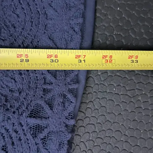 Lulus   SZ small Navy Blue‎ Floral Crochet Lace Short Sleeve Mini Dress