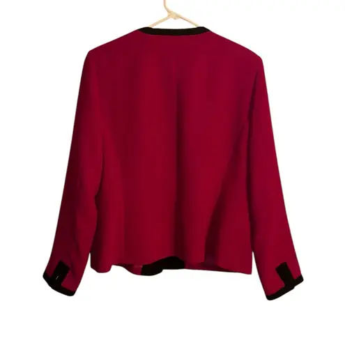 Jones Studio  Pink & Black Open Front Blazer(Size 12P) - Image 3