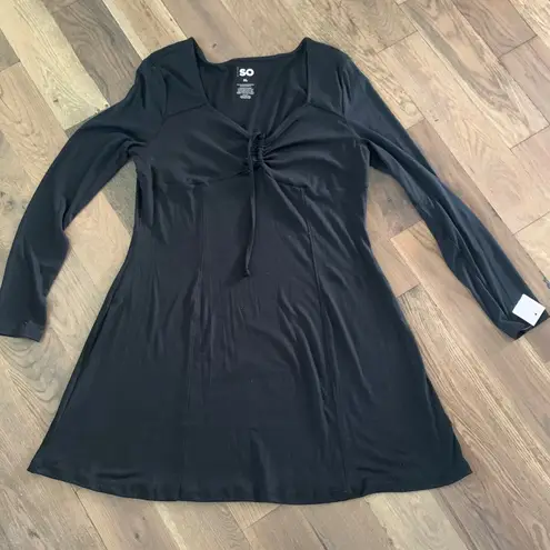 SO  Goods For Life Black Fit & Flare Long Sleeve Dress Size XL