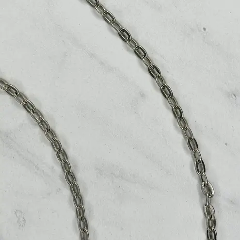 Silver Tone Oval Link Chain Purse Strap 46" Crossbody Bag Replacement ✨