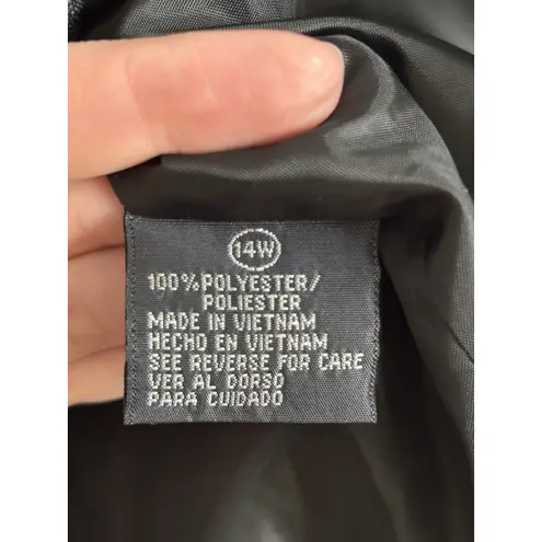 Giorgio Sant Angelo Womens 14 XL Blazer Black Textured Tie Sides Y2K 90s 2000s Size 14W