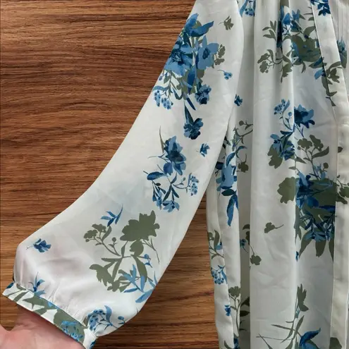 NYDJ Sheer Floral Pintuck Blouse in Morganza