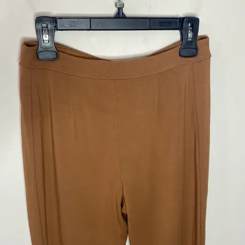J Jill Wearever Collection jersey side paneled slim leg pants in cedar size S Brown