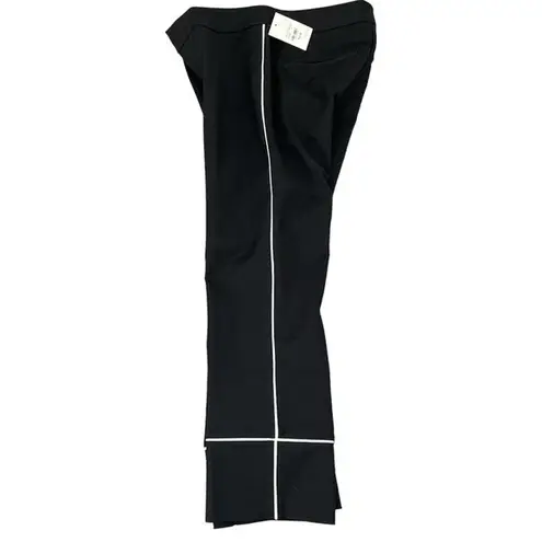 Ecru NWT Black Cropped Pants with White Piping Size 2