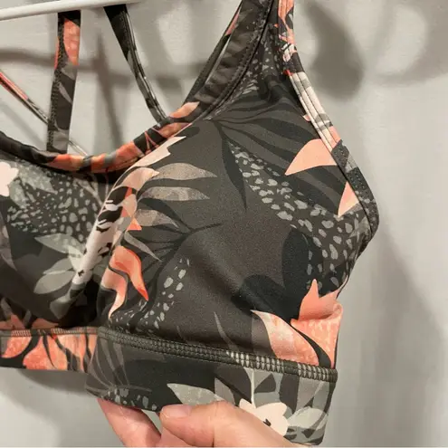 Gaiam shiva sports om yoga tropical bra workout sz large strappy back