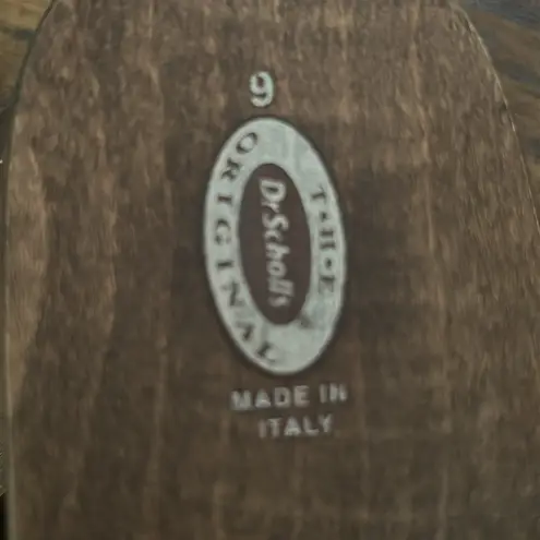 Dr. Scholl’s Original 2008 Women’s Y2K Wooden Navy Suede Clogs w/ Box – Size 9 Brown