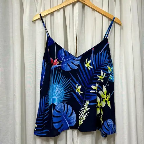 CARAMELA Camisole Tropical Print Navy MultiColored Top Size Chart s/m