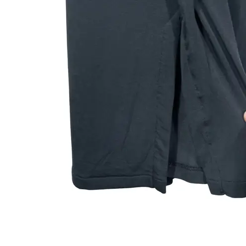 prAna Foundation Long Sleeve Wrap Dress Black Tencel Modal Jersey Maxi NWT Small