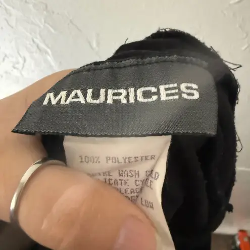 Maurice's Vintage 90s Crushed Velvet Maxi Dress Black Whimsigoth Witchy Grunge L Size 00