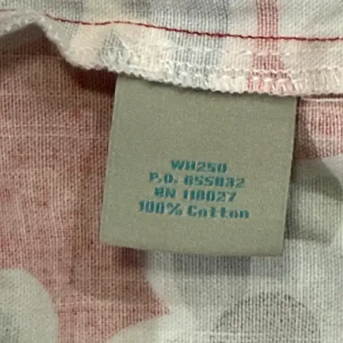 Boden USA Boden Red Blue Floral Shirt Dress Casual Knee Length Cotton Button Up size 12 R