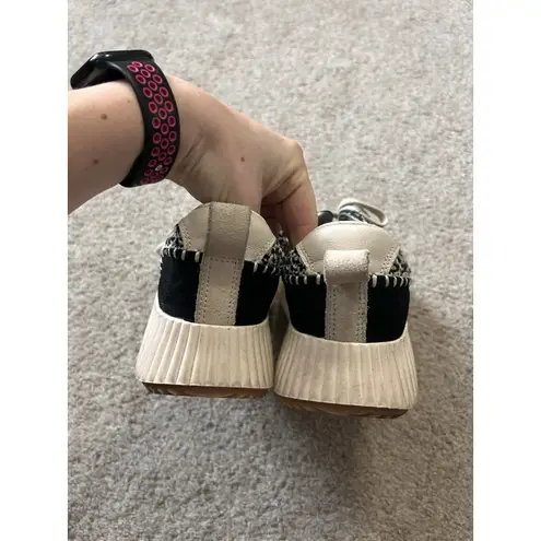 Dolce Vita Dolley Women's Sneaker, Black White Knit, Size 8.5, Retro Style