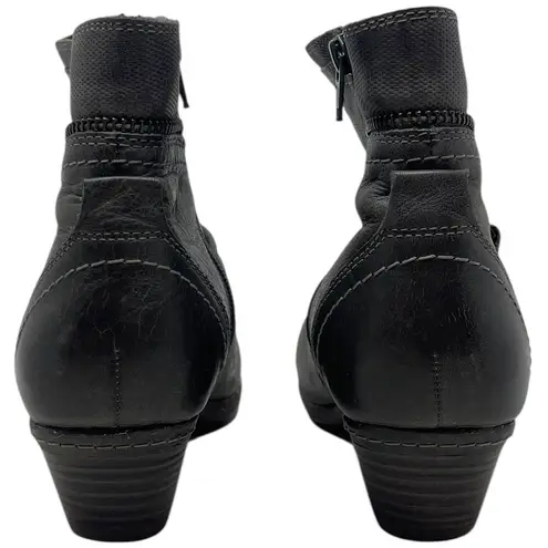 Cobb Hill “Laurel” Gray Leather Zip Ankle Boots Women’s Size 7 Fall Winter