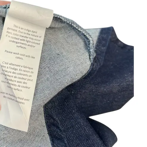 Anatomie Larissa Denim Shirt Long Sleeve Button Down Indigo Dark Blue Small