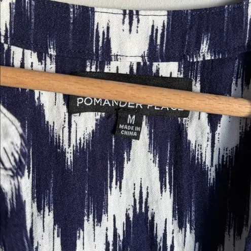 Tuckernuck Pomander Place Kenzo Ikat Navy Blue White Mini Dress Size M