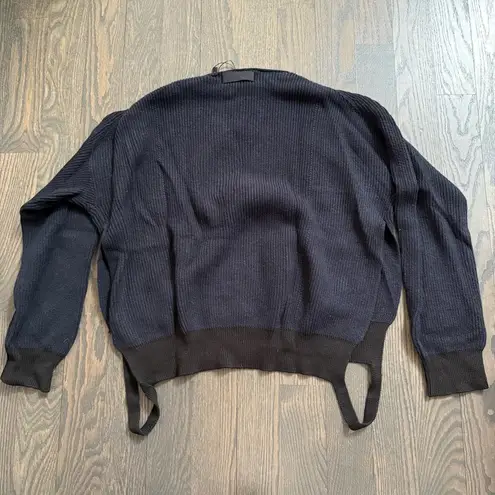 Helmut Lang NEW NWT Navy & Black Helmut Essential Pullover Sweater